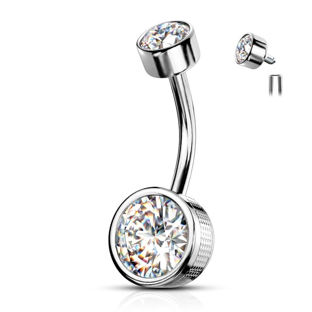 Piercing do pupíku (růžová, 1,6 x 10 mm) - náhled 4