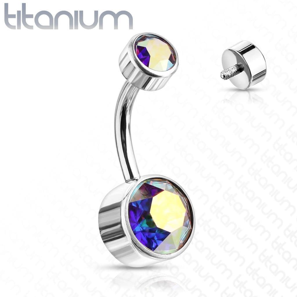 Piercing do pupíku - TITAN (duhová) - náhled 1