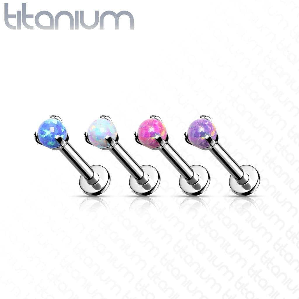 Piercing do brady - labreta titan (bílá) - TIT1077-OP17 - náhled 3