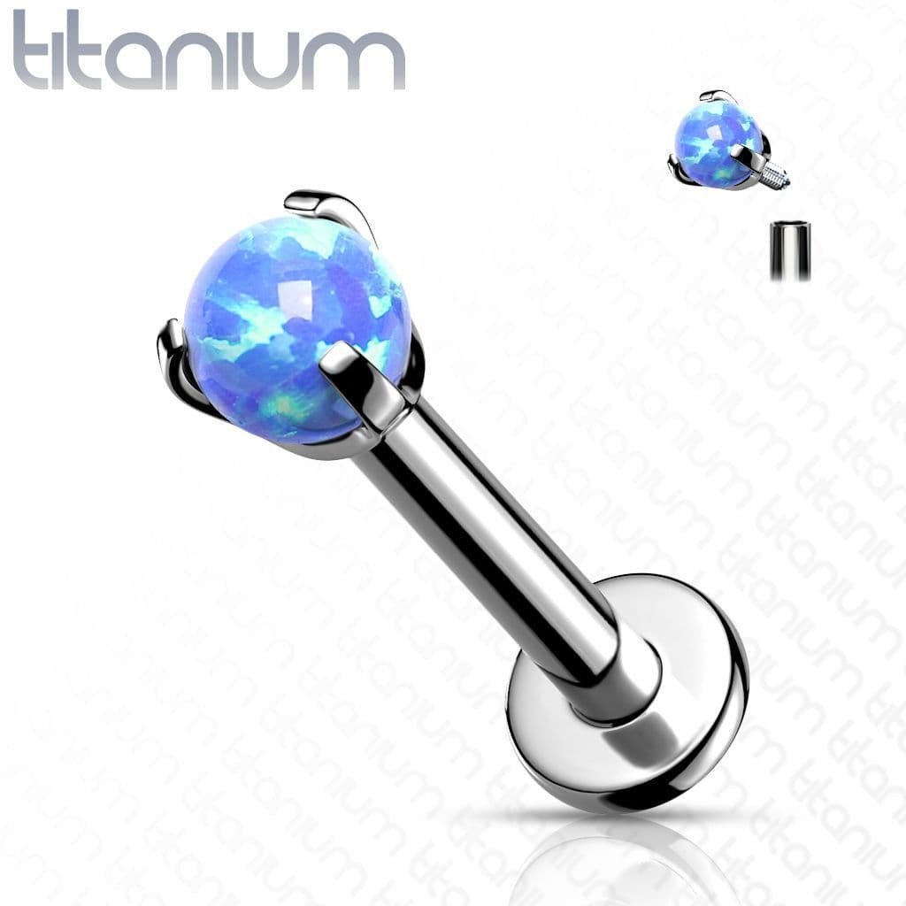 Piercing do brady - labreta titan (bílá) - TIT1077-OP17 - náhled 4