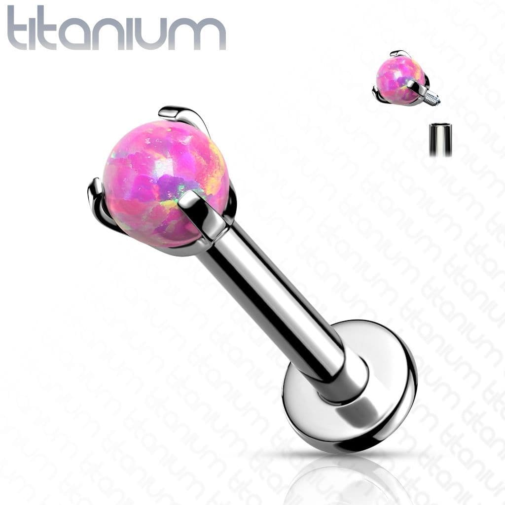 Piercing do brady - labreta titan (bílá) - TIT1077-OP17 - náhled 5