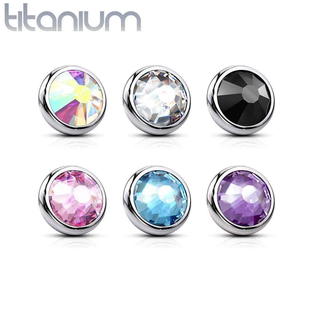 Náhradní kamínek k dermálu TITAN, závit 1,6 mm, 4mm (duhová) - TIT1078-04AB - náhled 3
