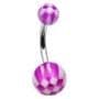 Piercing do pupíku - banánek (fialová) - BA01012-A - náhled 1