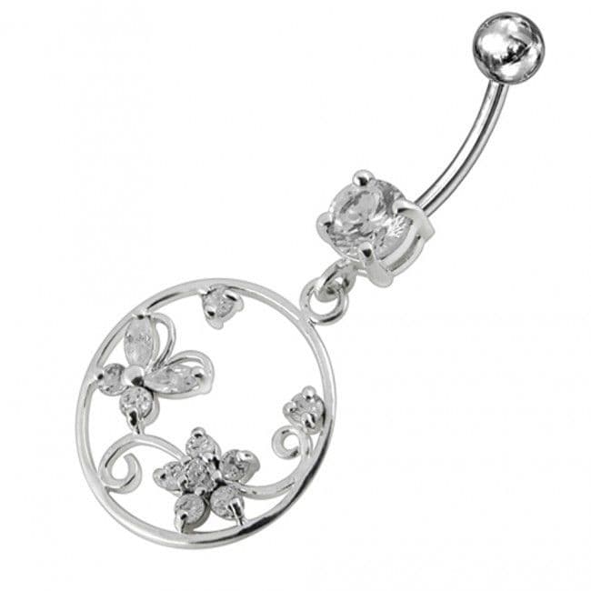 S4U Stříbrný piercing do pupíku (fialová) - BP01005-A - náhled 4