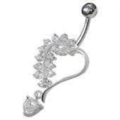 S4U Stříbrný piercing do pupíku - srdíčko (tyrkysová) - BP01312-Q - náhled 4