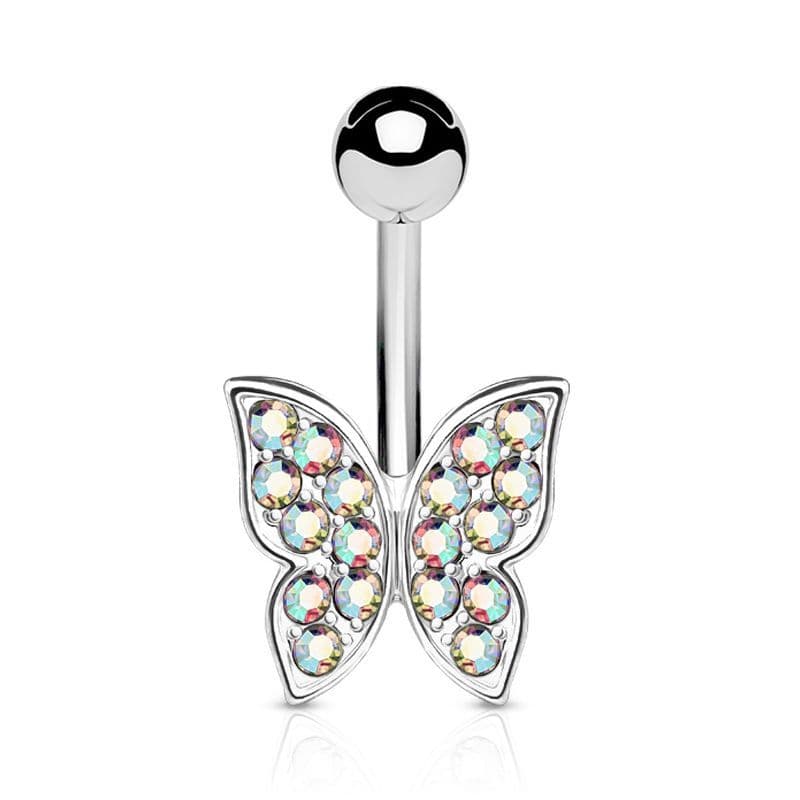 Piercing do pupíku - motýlek (duhová) - náhled 1