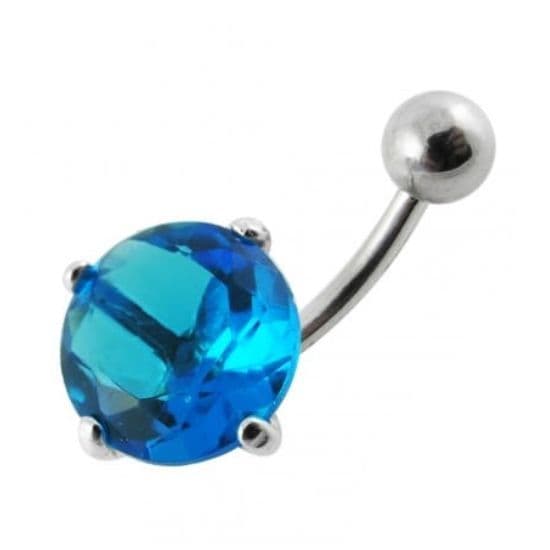 S4U Stříbrný piercing do pupíku - zirkon 12 mm