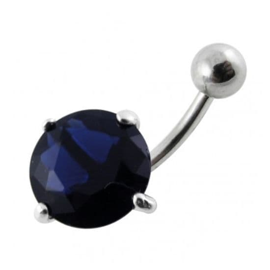 S4U Stříbrný piercing do pupíku - zirkon 12 mm (fialová) - BP01001-A - náhled 4