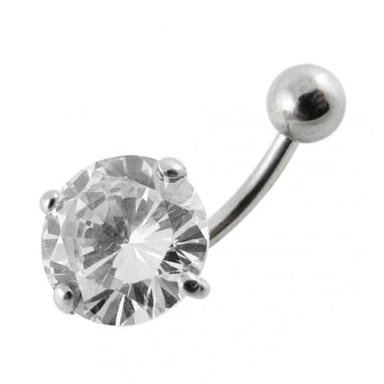 S4U Stříbrný piercing do pupíku - zirkon 12 mm (fialová) - BP01001-A - náhled 5