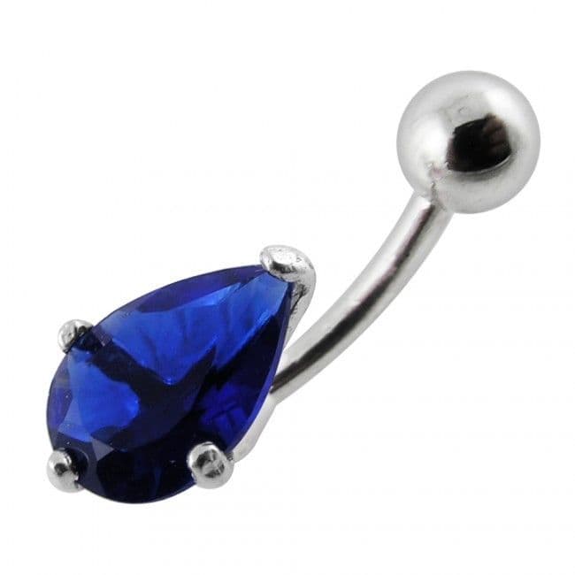 S4U Stříbrný piercing do pupíku - kapka (fialová) - BP01010-A - náhled 4