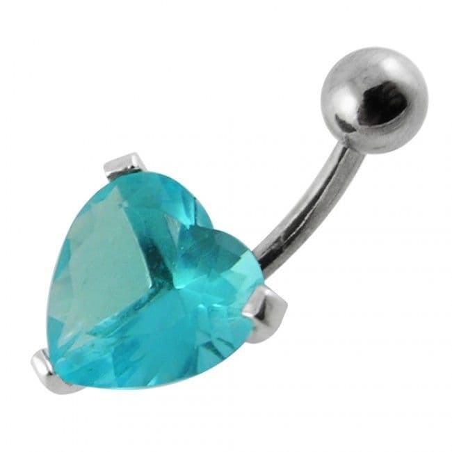 S4U Stříbrný piercing do pupíku - srdíčko