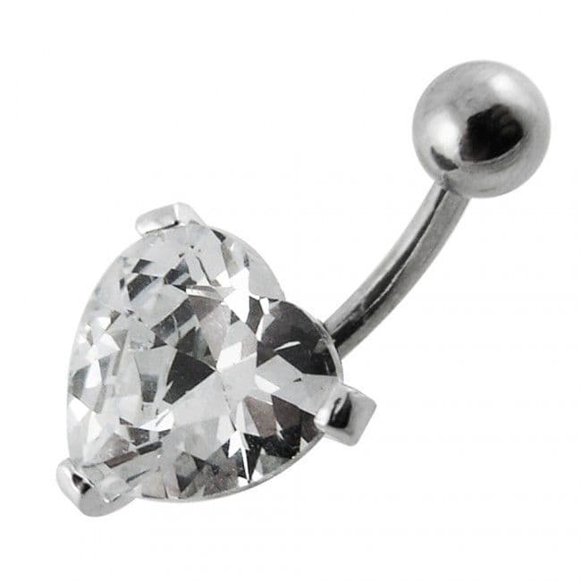 S4U Stříbrný piercing do pupíku - srdíčko (fialová) - BP01012-A - náhled 5