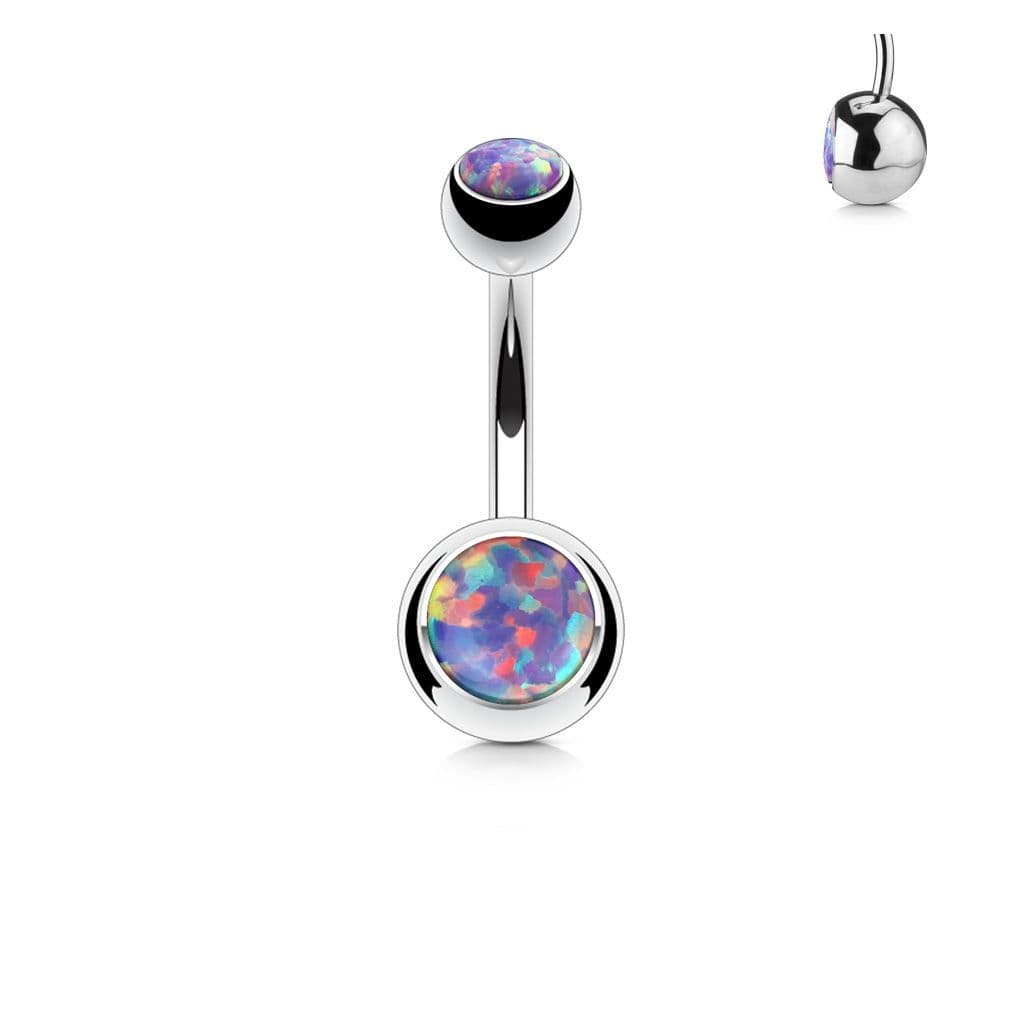 Piercing do pupíku - banánek opál (bílá) - náhled 4