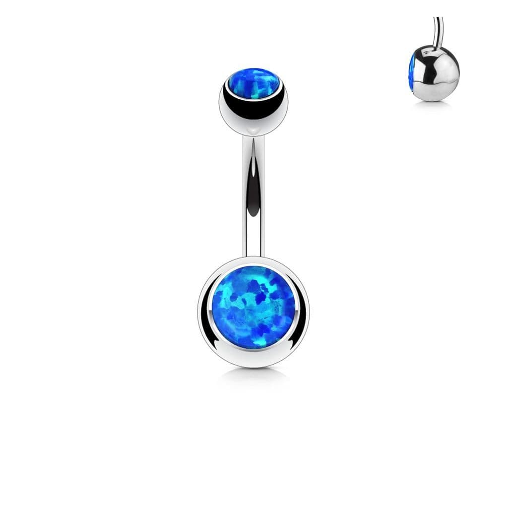 Piercing do pupíku - banánek opál (bílá) - náhled 5