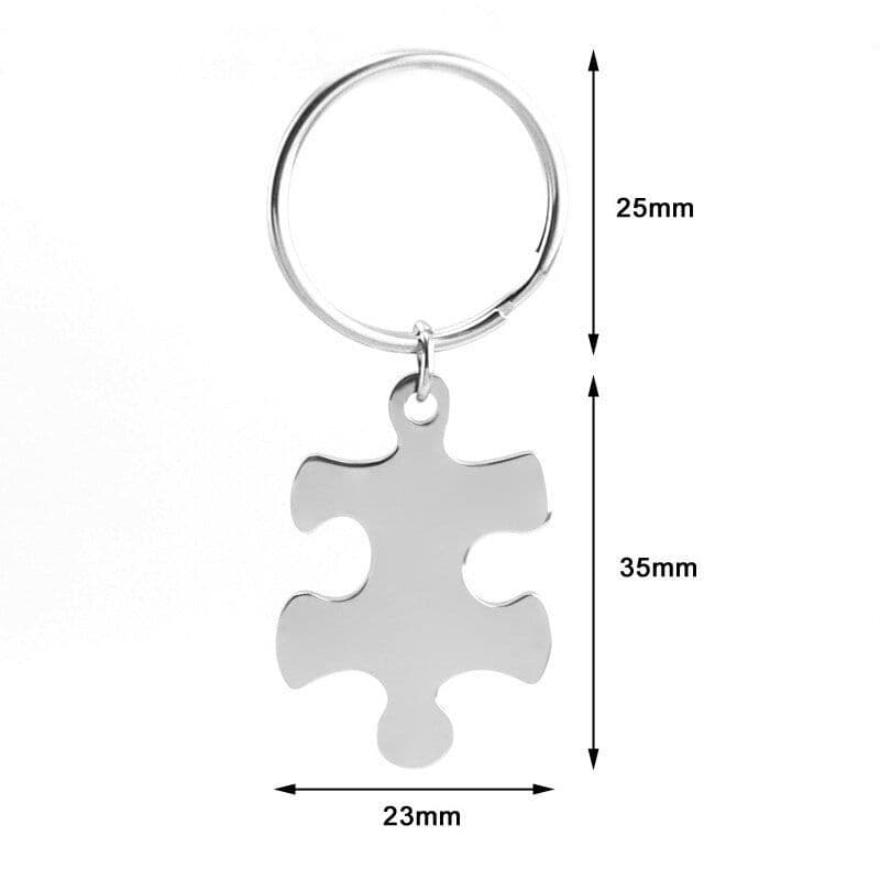 S4U Ocelový přívěsek na klíče - puzzle - OPT1008-L - náhled 3
