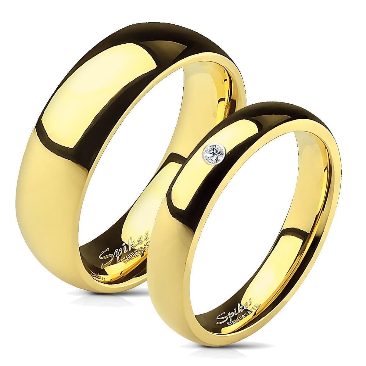 OPR1495 Snubní prsteny chirurgická ocel š 6 + 4 mm - pár - OPR1495-6+4Zr - náhled 1