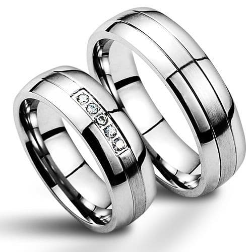NUBIS NSS1002 Snubní prsteny chirurgická ocel - pár - NSS1002,NSS1000 - náhled 1