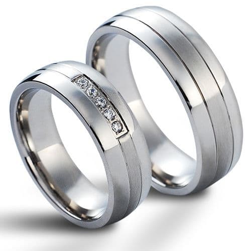 NUBIS NSS1002 Snubní prsteny chirurgická ocel - pár - NSS1002,NSS1000 - náhled 2