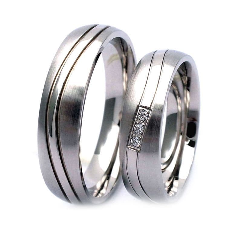 NUBIS NSS3011 Snubní prsteny ocel - pár - NSS3011-ZR - náhled 1