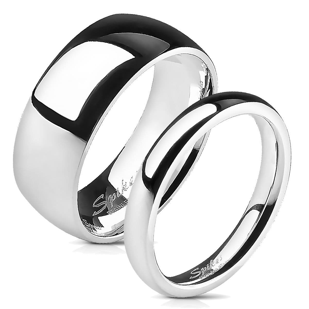 OPR1232+OPR1235 Snubní prsteny ocel š. 8 + 3 mm - pár - OPR1235.1232