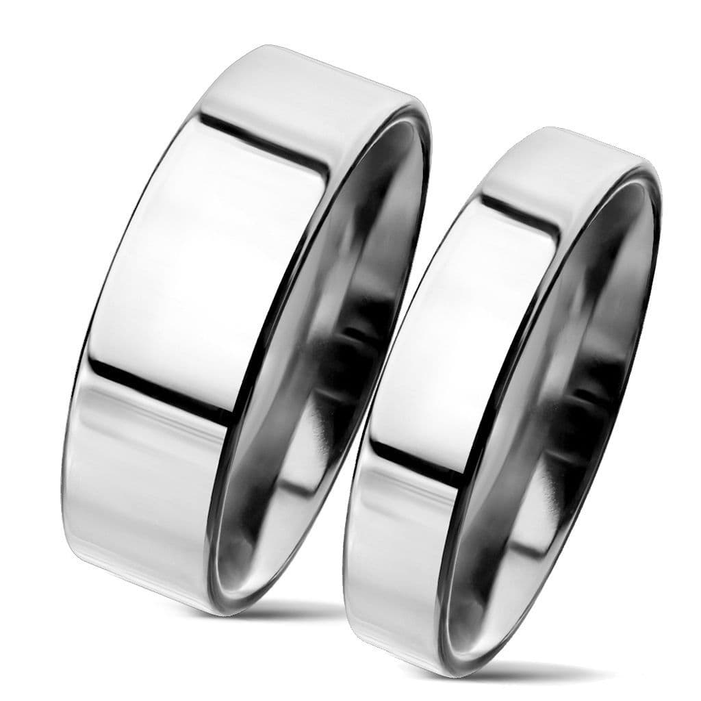 NUBIS NSS3004 Snubní prsteny chirurgická ocel 6mm +4mm - pár - NSS3004-6,4