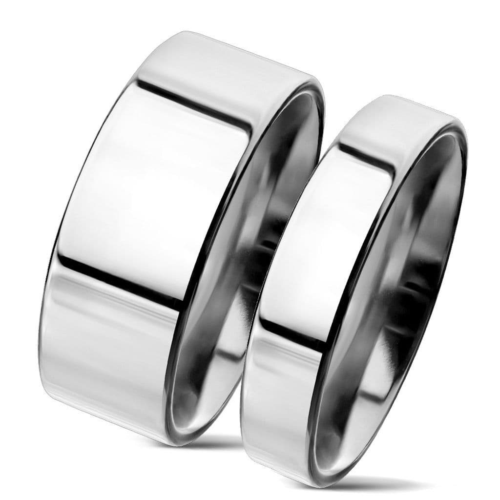 NUBIS NSS3004 Snubní prsteny chirurgická ocel 8mm +4mm - pár - NSS3004-8,4