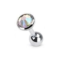 Cartilage piercing do ucha - kámen 3 mm (duhová, 1,2 x 6 mm) - náhled 4