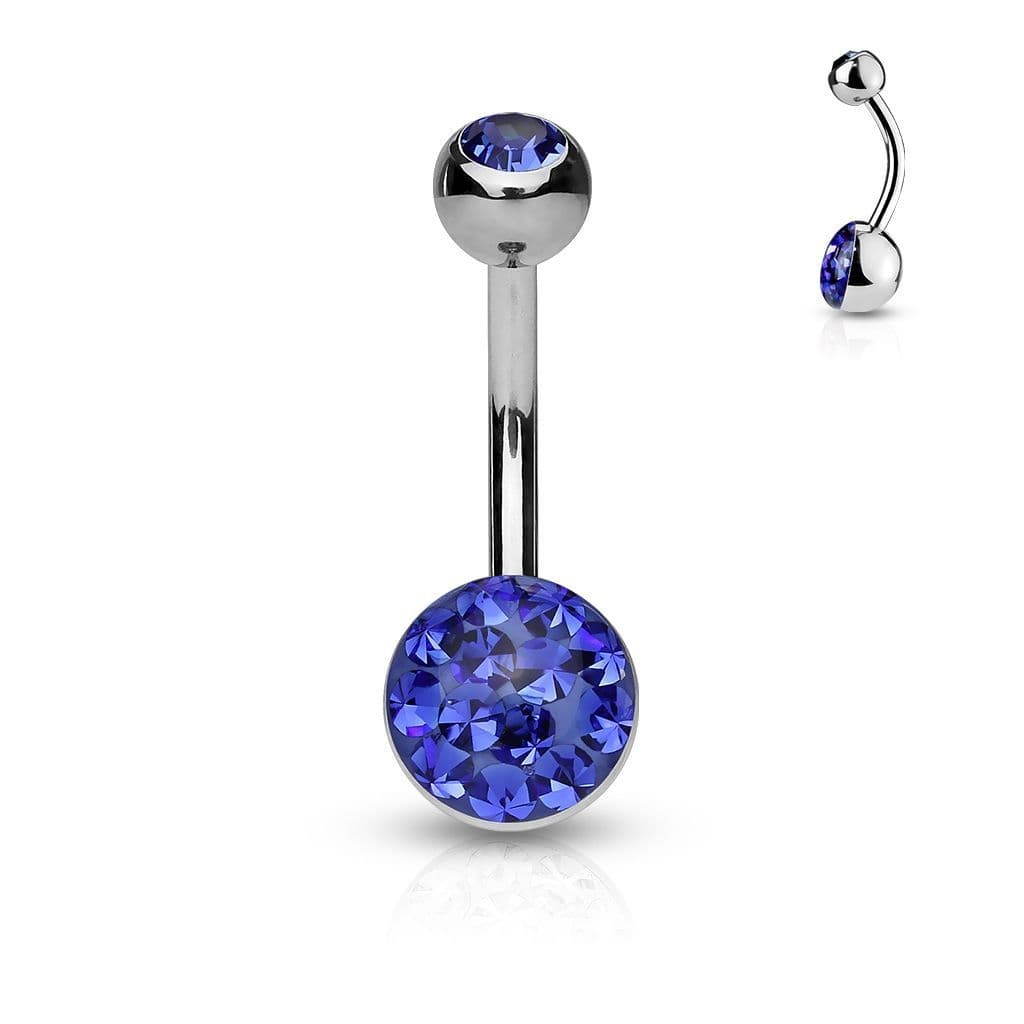 Piercing do pupíku zdobený Crystals from Swarovski (duhová) - náhled 3
