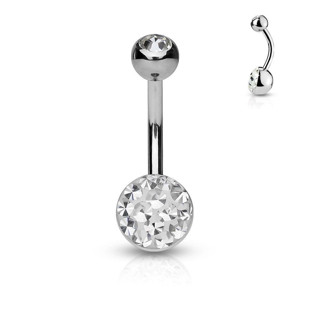 Piercing do pupíku zdobený Crystals from Swarovski (duhová) - náhled 4