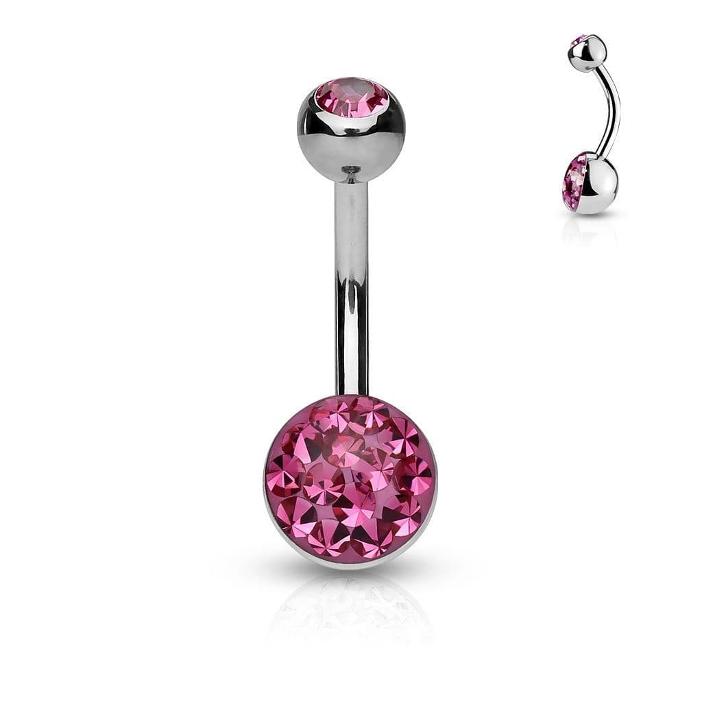 Piercing do pupíku zdobený Crystals from Swarovski (duhová) - náhled 5