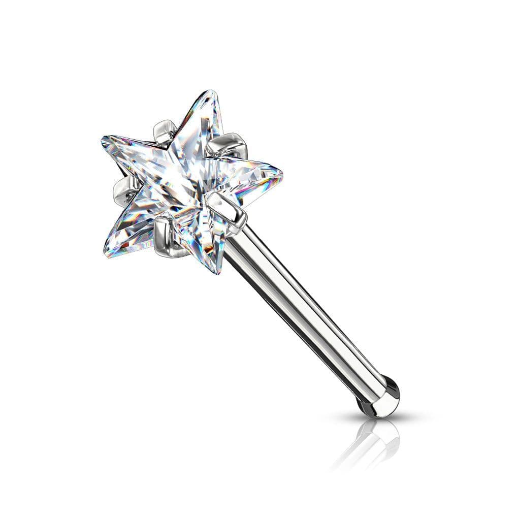 Piercing do nosu hvězdička (růžová) - náhled 3