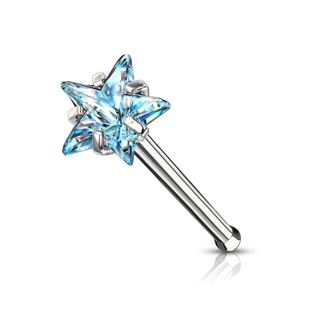 Piercing do nosu hvězdička (růžová) - náhled 4