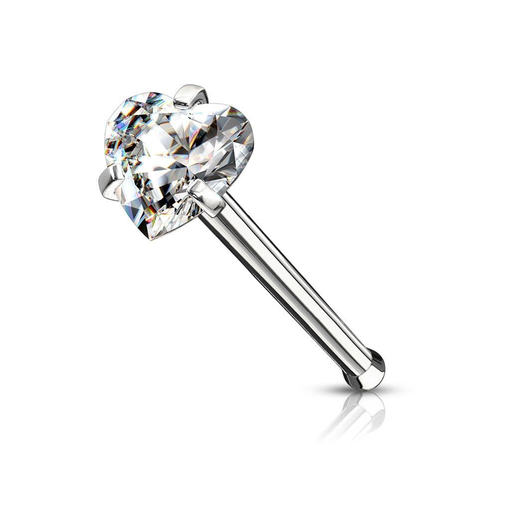 Piercing do nosu srdíčko (růžová) - náhled 3