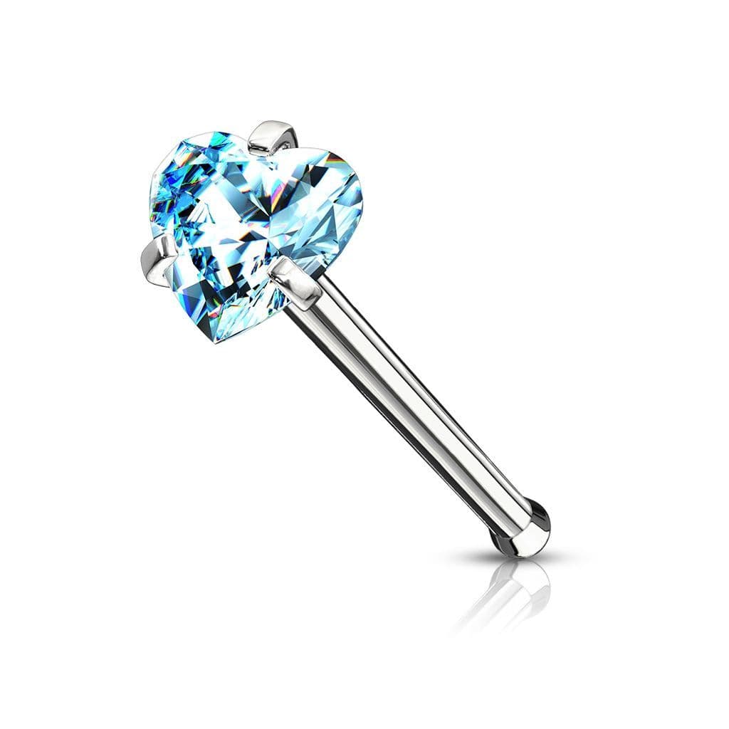 Piercing do nosu srdíčko (růžová) - náhled 4