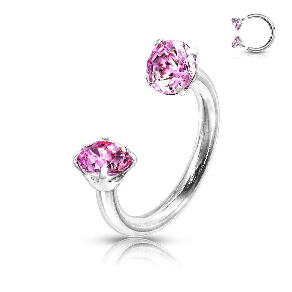 Piercing - podkova s vnitřním závitem (duhová) - náhled 3