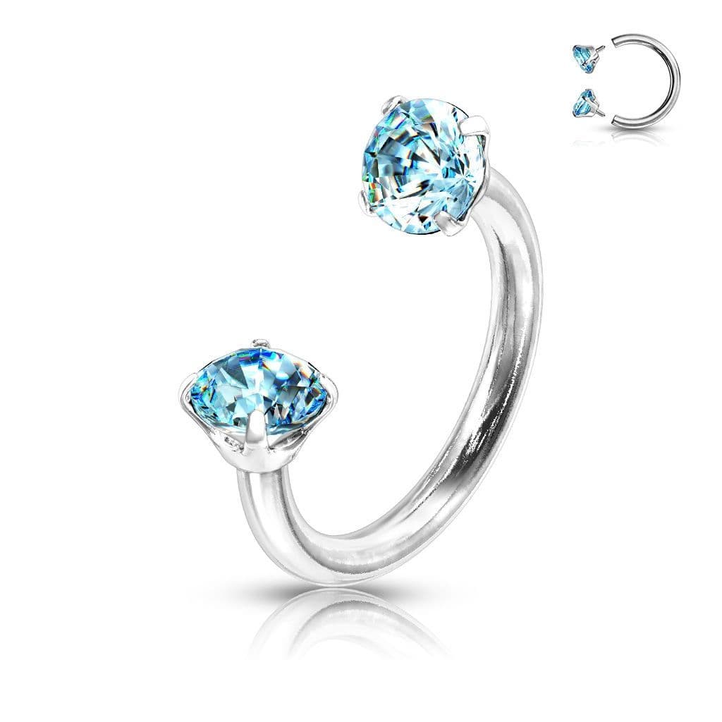 Piercing - podkova s vnitřním závitem (duhová) - náhled 4
