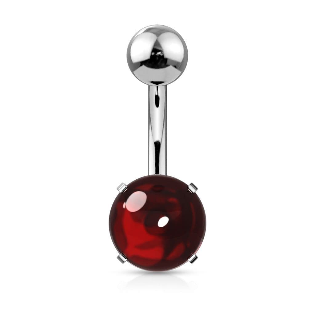 Piercing do pupíku s kulatým kamenem (modrá, 1,6 x 10 mm) - náhled 5