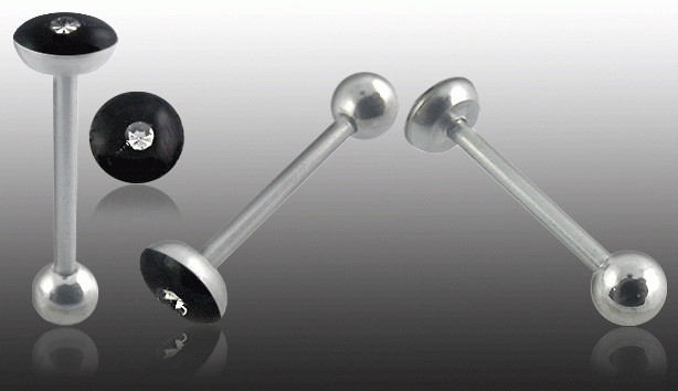 Piercing činka chirurgická ocel kamínkem PB188