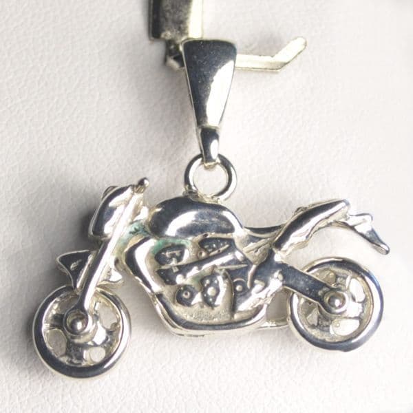 Stříbrný přívěsek motorka terénní - ZB91450
