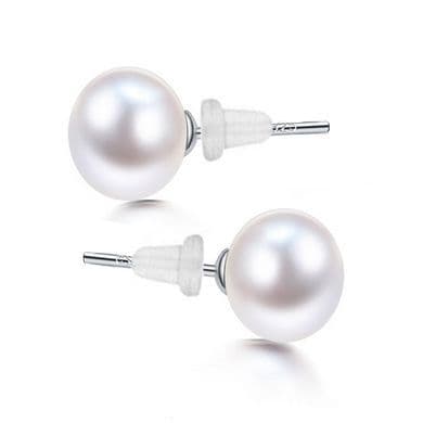 S4U Stříbrné náušnice - přírodní perly 7,5 mm - AL0018