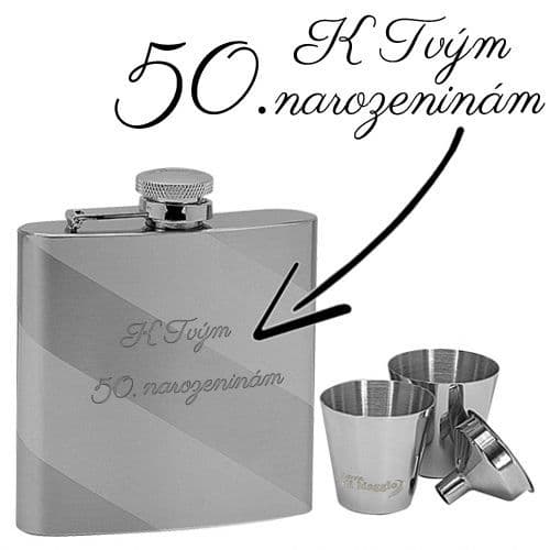Lucca di Maggio Ocelová kapesní lahev - placatka 180ml + 2 kalíšky 30ml a trychtýřek - 97051 - náhled 2