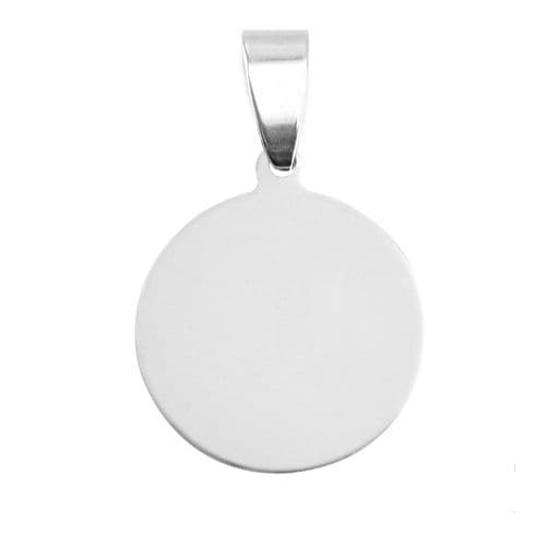 S4U Ocelový přívěsek kulatý 20 mm - DR1167-M - náhled 1