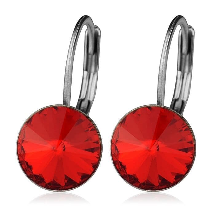 NUBIS Ocelové náušnice s krystaly Swarovski, LIGHT SIAM - NBS08-LSI