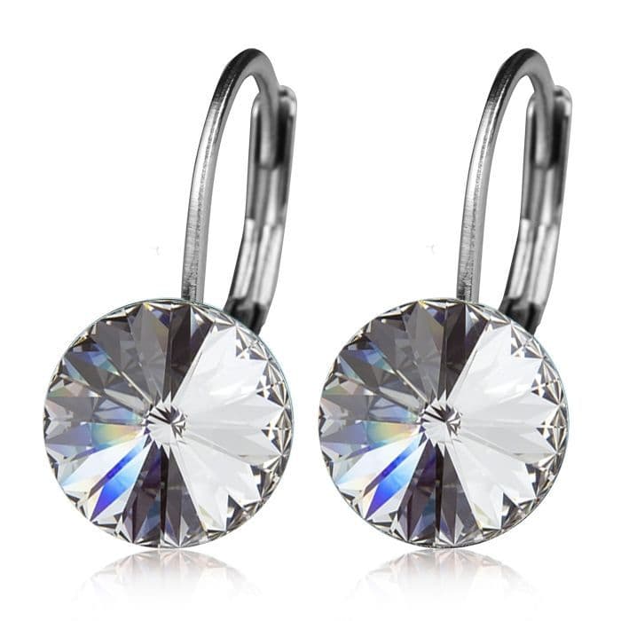 NUBIS Ocelové náušnice s krystaly Swarovski, CRYSTAL - NBS08-CR
