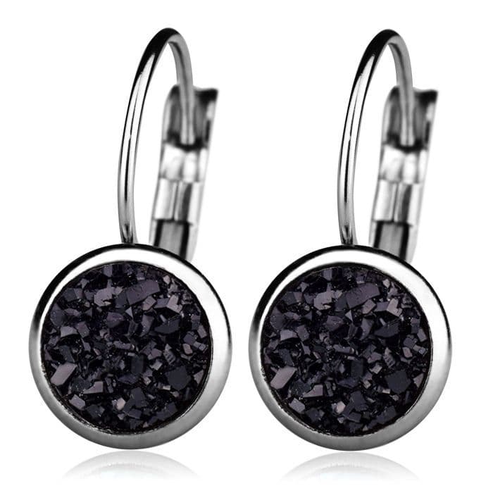 S4U Ocelové náušnice, BLACK - NBA001-BK