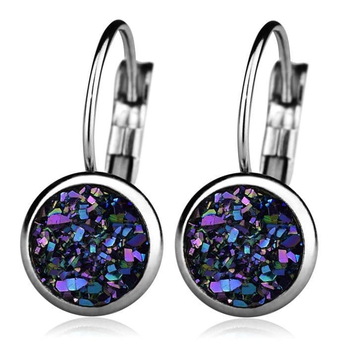 S4U Ocelové náušnice, BLUE AMETHYST - NBA001-BA