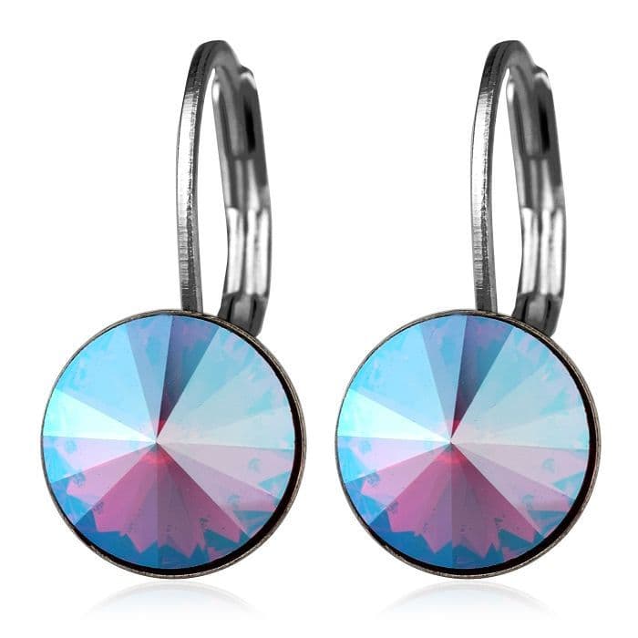 NUBIS Ocelové náušnice s krystaly Swarovski, SAPPHIRE SHIMMER - NBS08-SS