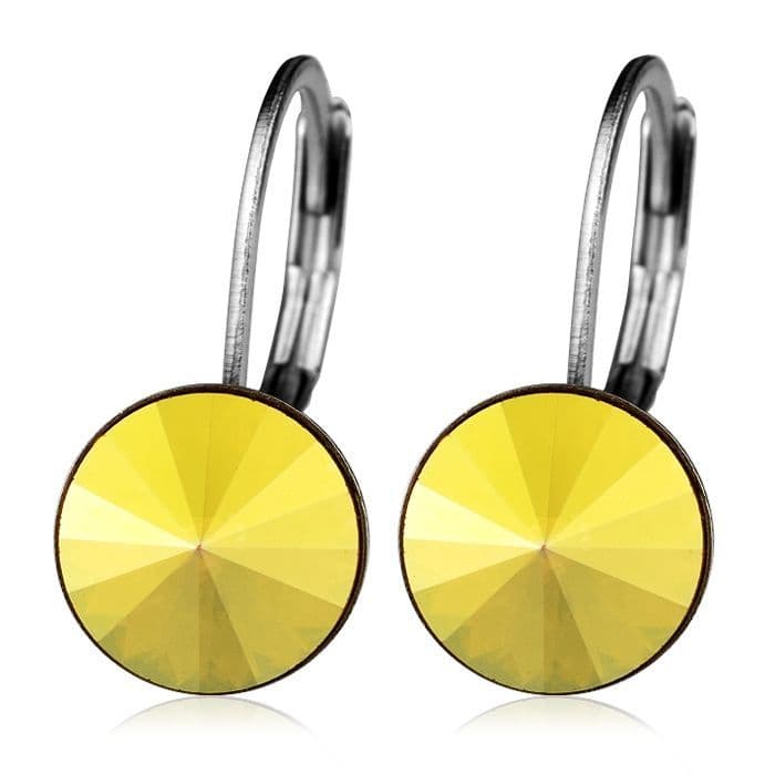 NUBIS Ocelové náušnice s krystaly Swarovski, METALLIC SUNSHINE - NBS08-MS