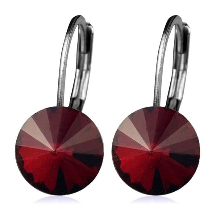 NUBIS Ocelové náušnice s krystaly Swarovski, SIAM - NBS08-SI