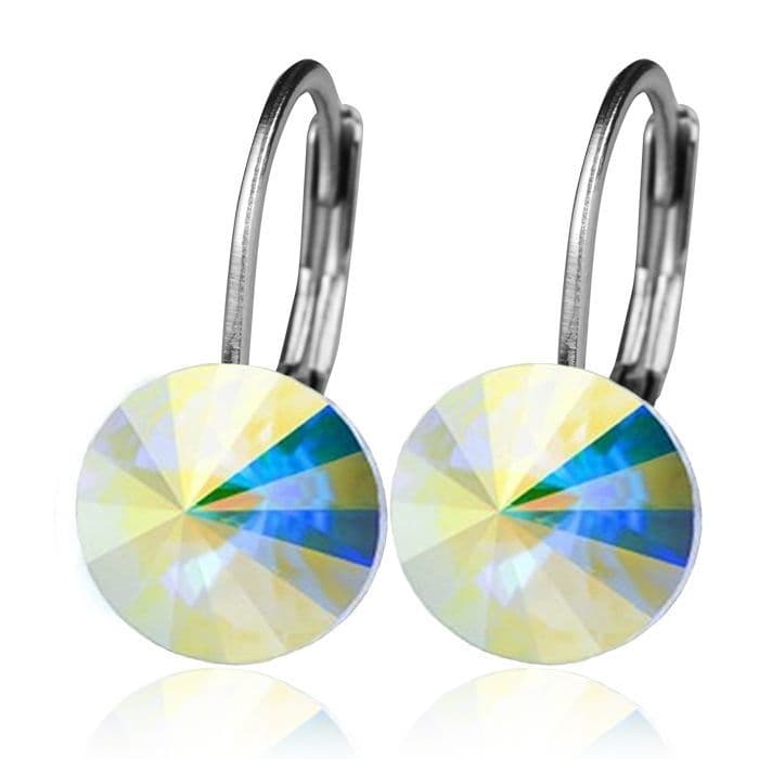 S4U Ocelové náušnice - Crystal AB, 8 mm - NBSS08-CAB